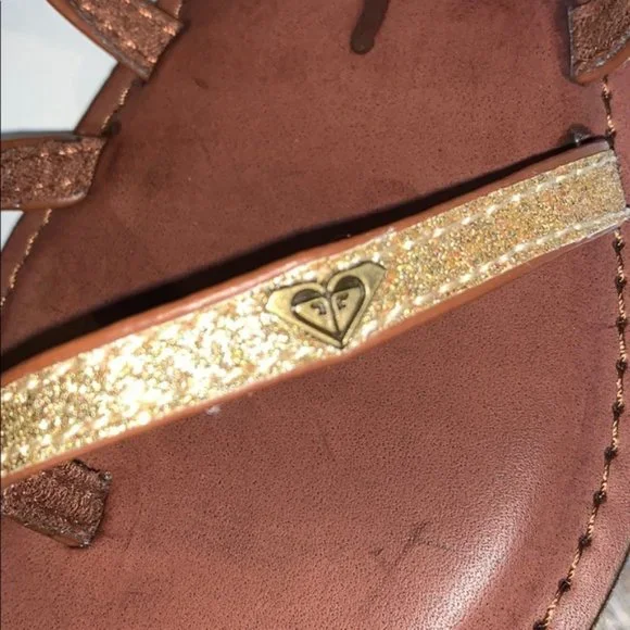 Roxy Gemma Gold Glitter Gladiator Sandals Size 6 - Picture 14 of 14